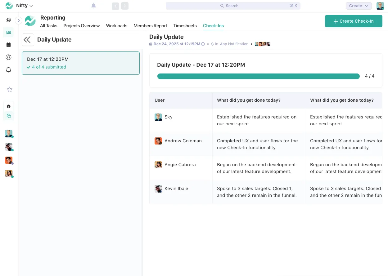 Screenshot illustrating Standardize Team Updates