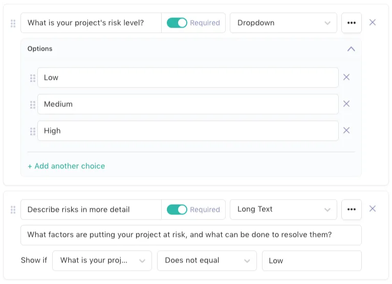 Ask smarter questions with conditional logic