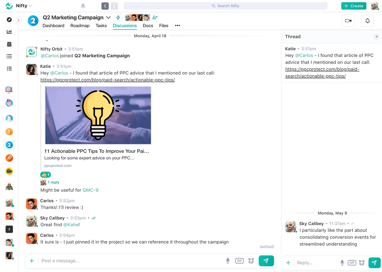 Screenshot illustrating Facilitate Ideas
