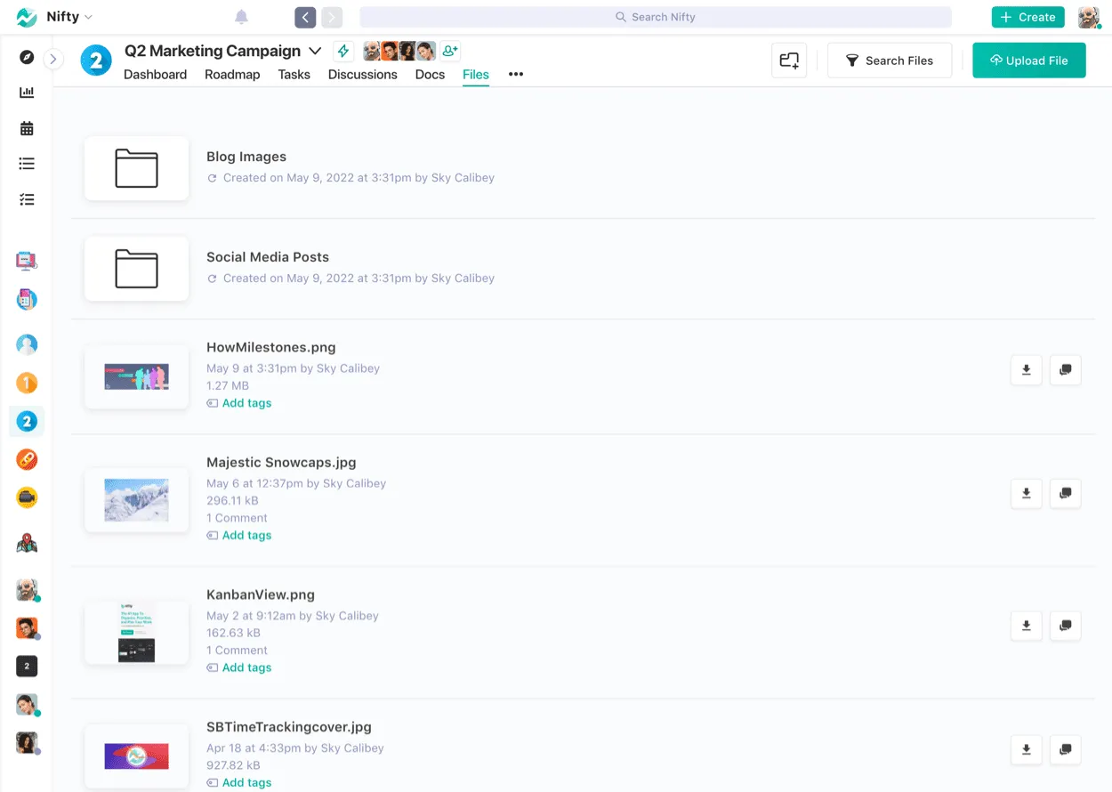 Screenshot illustrating Organized File Storage 