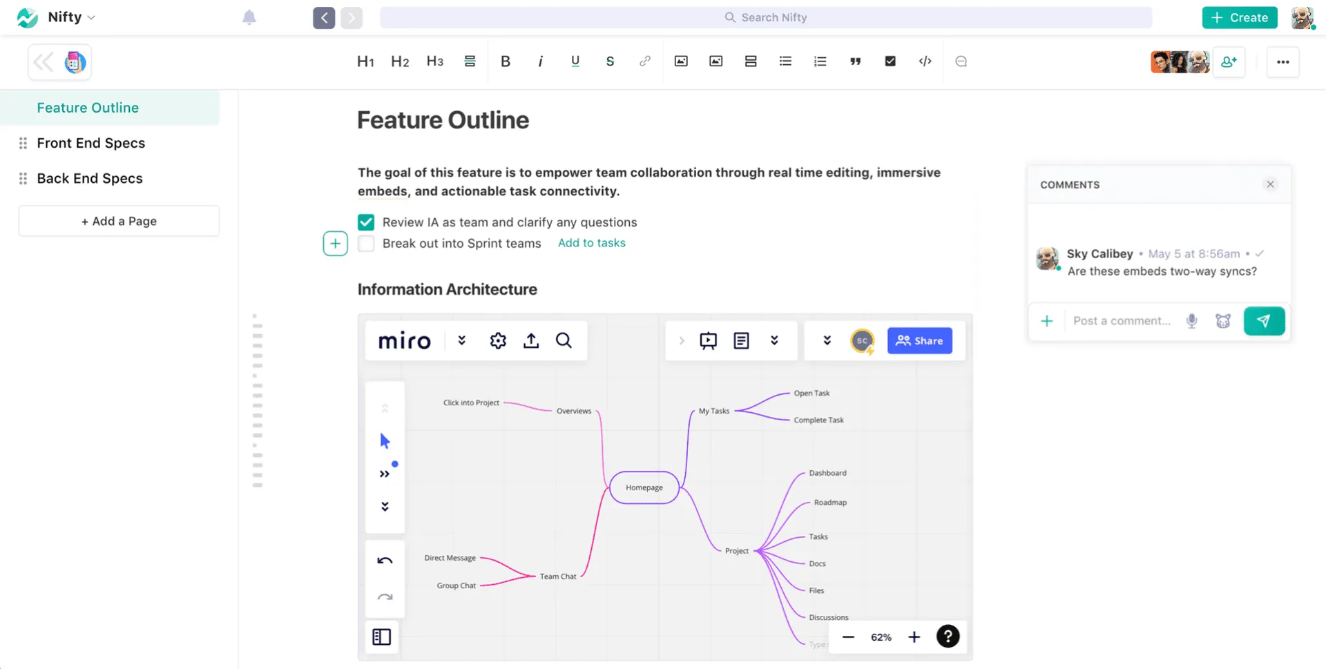 Screenshot illustrating Create Docs & Wikis