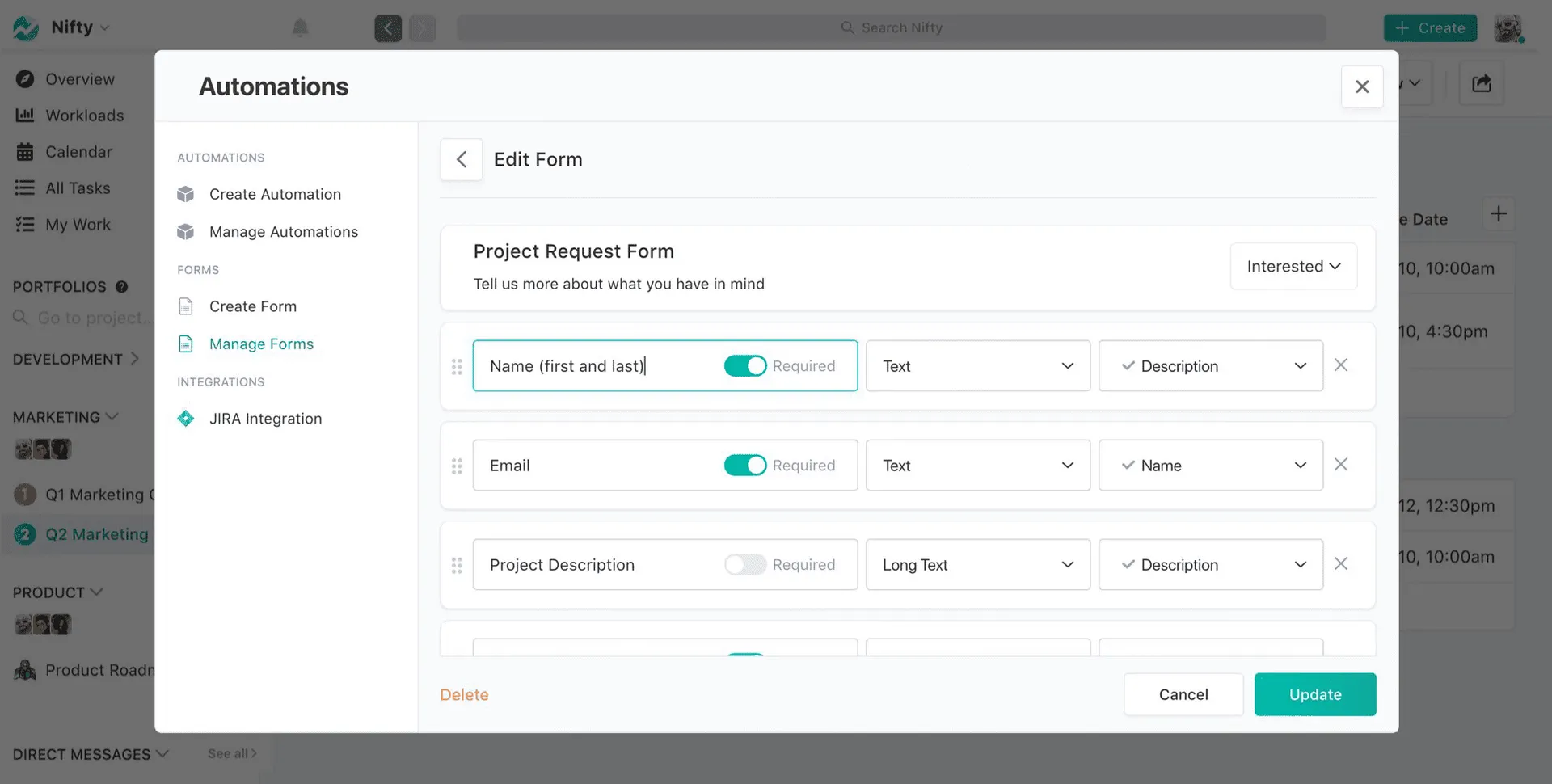 Screenshot illustrating Build Native Forms