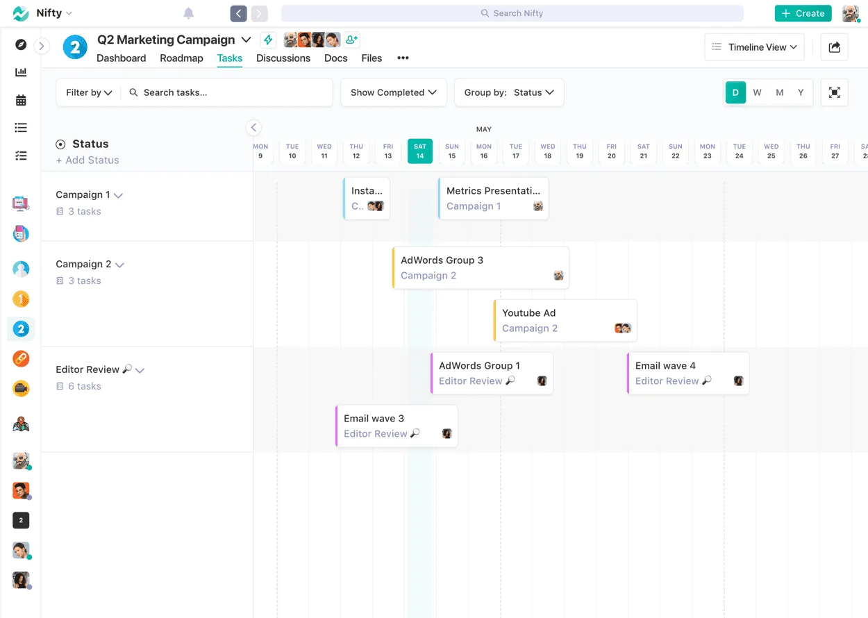 Screenshot illustrating Timeline View